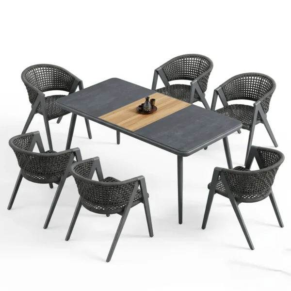 Laplander Rectangular Table - Gray