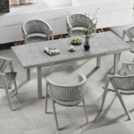 Curved walnut monitor stand