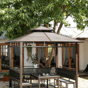 Galvanized four-column pavilion