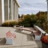 Modular Concrete and Wood Park Bench for Public Plaza | Contract Grade - Image 2