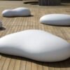 Fiberglass Pebble Seating Organic Shaped for Art Gallery | Commercial Grade - Image 4