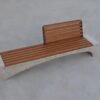 Modern Concrete Park Bench with Wood Slats for Urban Plaza | Commercial Grade - Image 5