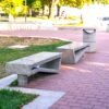 Modern Geometric Stone Bench Granite for Urban Park | Commercial Grade - Image 2