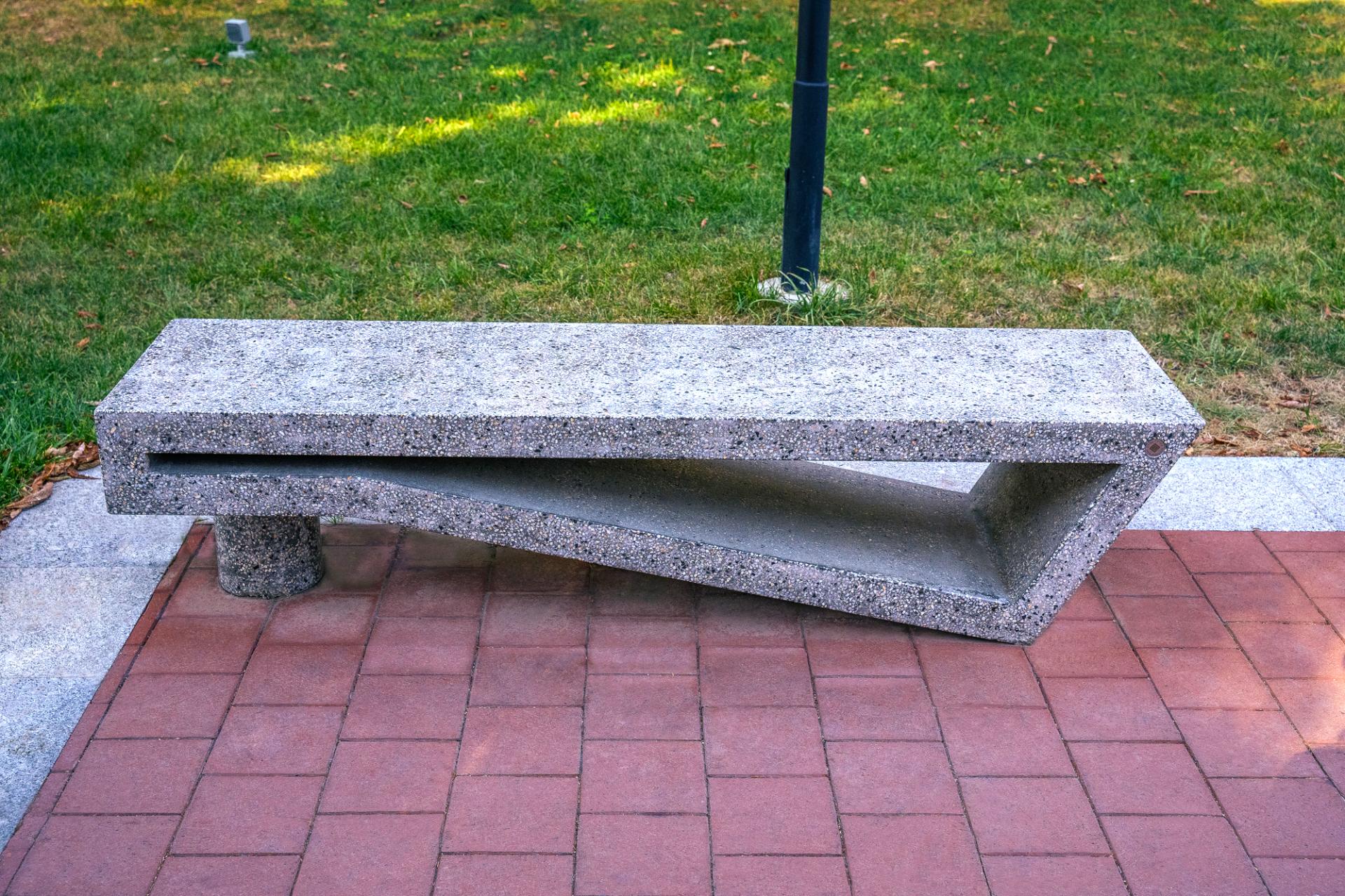 Modern Geometric Stone Bench Granite for Urban Park | Commercial Grade - Image 5