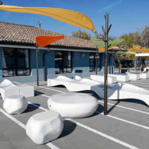 Irregular multifunctional GRC bench