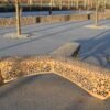 Y-Shaped Modular Metal Bench Laser Cut for Public Plaza | Contract Grade - Image 2