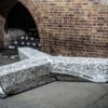 Y-Shaped Modular Metal Bench Laser Cut for Public Plaza | Contract Grade - Image 5