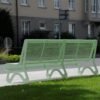 Modern Metal Slat Bench Powder Coated for Urban Plaza | Commercial Grade - Image 5