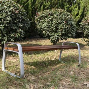 Cast aluminum backless bench