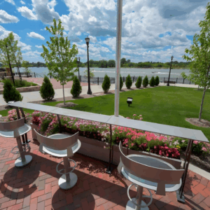 Simple Metal Picnic Table and Chairs
