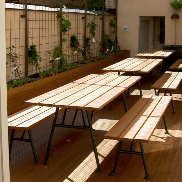 Complete set of picnic tables and chairs
