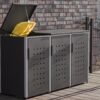 Triple Metal Wheelie Bin Stores for Urban Streetscapes — Industrial Grade Factory Direct - Image 2