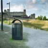 Hollow metal trash can - Image 3