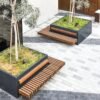 Integrated Commercial Planter with Bench for Urban Landscape Projects — Factory Direct - Image 2