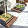 Integrated Commercial Planter with Bench for Urban Landscape Projects — Factory Direct