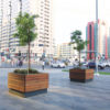 Large Commercial Tree Planters with Wood Slat Finish — Heavy-Duty Urban Site Furnishings - Image 3