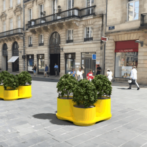 Multicolor combination cylindrical flower pot