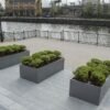 Modern Metal Street Planter Box Powder Coated for Urban Sidewalk | Commercial Grade - Image 2
