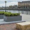 Modern Metal Street Planter Box Powder Coated for Urban Sidewalk | Commercial Grade - Image 4