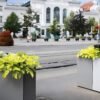 Modern Metal Street Planter Box Powder Coated for Urban Sidewalk | Commercial Grade - Image 3