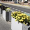 Modern Metal Street Planter Box Powder Coated for Urban Sidewalk | Commercial Grade - Image 4