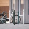 Cylindrical Stainless Steel Bicycle Rack - Image 3