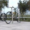 Cylindrical Stainless Steel Bicycle Rack - Image 4