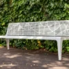 Modern Aluminum Garden Bench Laser Cut for Luxury Resort | Contract Grade