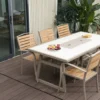 Commercial Wood Grain Sintered Stone Outdoor Table — Industrial Grade Factory Direct - Image 4