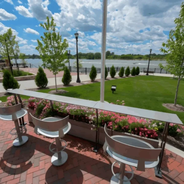 Powder Coated Aluminum Bar Set for Restaurant Patio | Commercial Grade