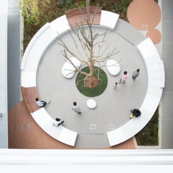 Fiberglass Pebble Seating Organic Shaped for Art Gallery | Commercial Grade