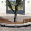 Curved Modular Public Bench for Tree Surround | Commercial Grade