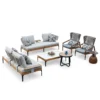 Luxury Commercial Outdoor Lounge Set with Rope Weave Accents — Factory Direct Site Furnishings