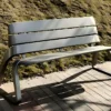 Modern Aluminum Slat Bench Powder Coated for Urban Park | Contract Grade