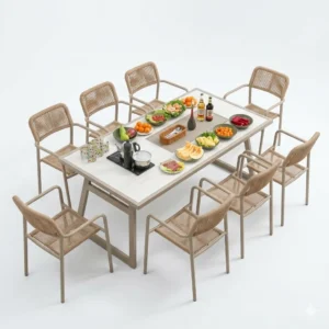 Rock Slab Woodgrain Tea Grill