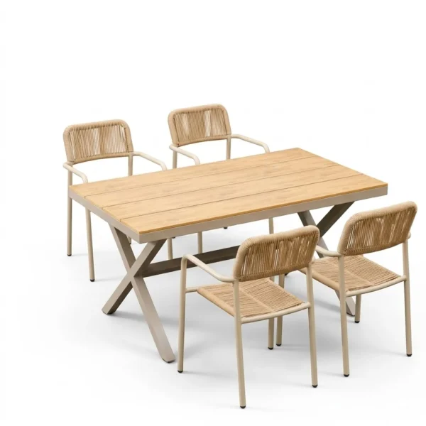 Commercial Rattan Patio Chairs with Hand-Woven Rope — Designer Hospitality Furniture