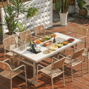 Rock Slab Woodgrain Tea Grill