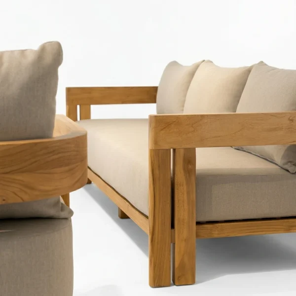 4-piece Teak Outdoor Sofa Set
