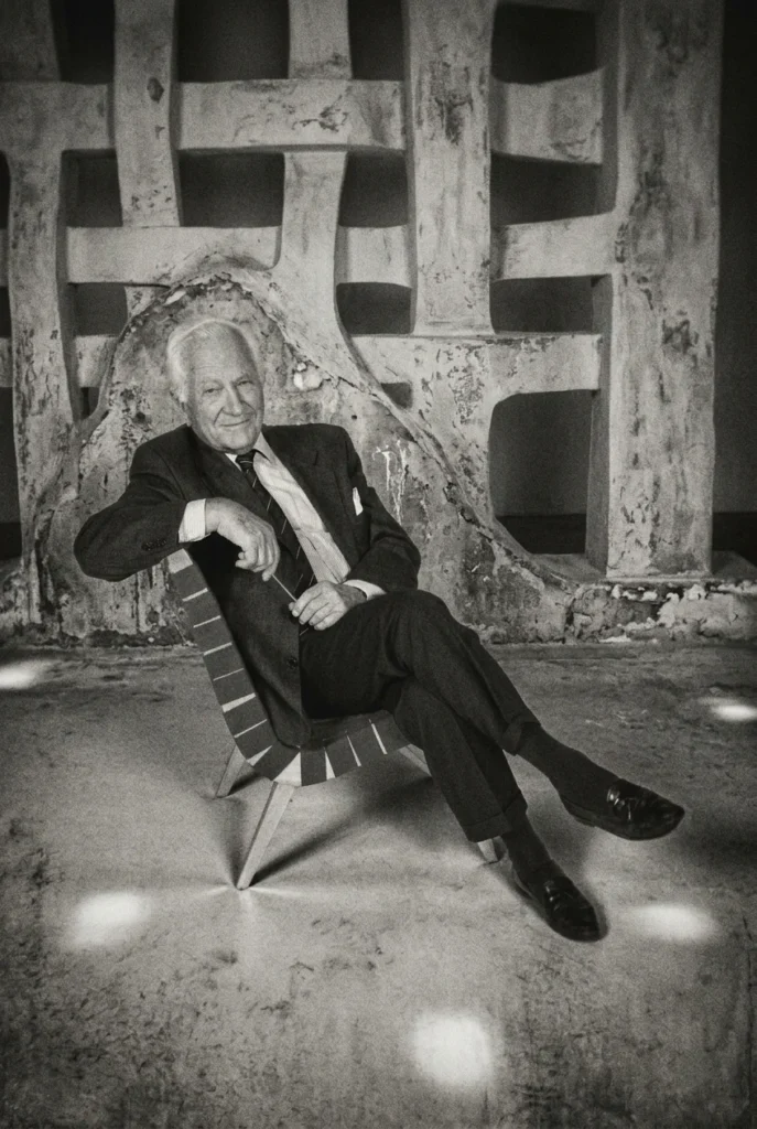 Classic mid-century modern lounge chair designed by Jens Risom with signature cotton webbing.