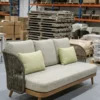 Luxury 3-Seater Teak & Rope Woven Outdoor Sofa | Factory B2B Supply - Image 2