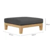 Outdoor Teak Sofa With Ottoman- 4 Seat - Image 15