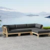 Outdoor Teak Sofa With Ottoman- 4 Seat - Image 2
