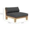 Outdoor Teak Sofa With Ottoman- 4 Seat - Image 11
