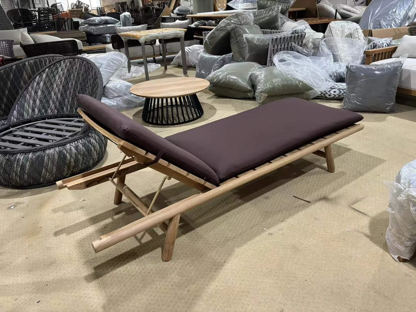 Adjustable Teak Sun Lounger - Image 6