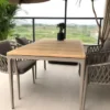 Aluminum & Teak Outdoor Dining Set with Rope Chairs | B2B Factory Wholesale - Image 2