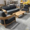 Modern Teak Outdoor Sofa Set with Curved Backrest | Factory B2B Supply - Image 2