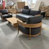 Modern Teak Outdoor Sofa Set with Curved Backrest | Factory B2B Supply - Image 4