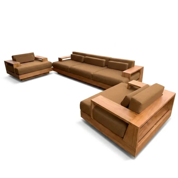 Modern Modular Teak Outdoor Sofa Set | Heavy-Duty B2B Wholesale Supply