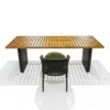 Rectangular Teak Top Outdoor Dining Table | Commercial-Grade B2B Wholesale