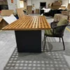 Rectangular Teak Top Outdoor Dining Table | Commercial-Grade B2B Wholesale - Image 3